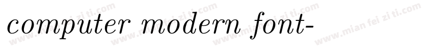 computer modern font字体转换